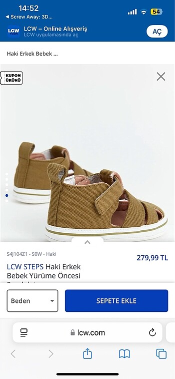 LC Waikiki Erkek bebek ilk adım ayakkabı