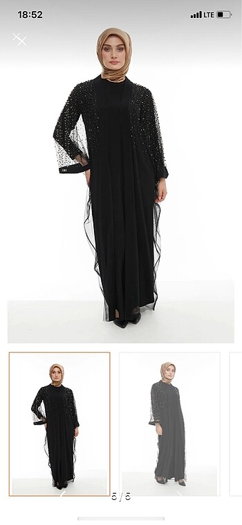 Setrems taşlı abaya