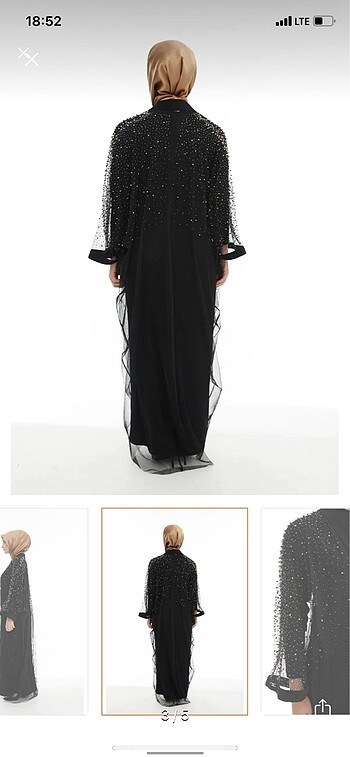 universal Beden Setrems taşlı abaya
