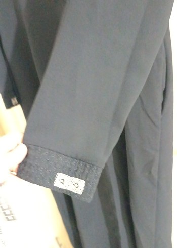 Düğmeli Siyah Uzun Kadın ferace - Görsel 5