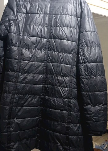 Düğmeli Siyah Kadın Kışlık Midi Mont - Görsel 6