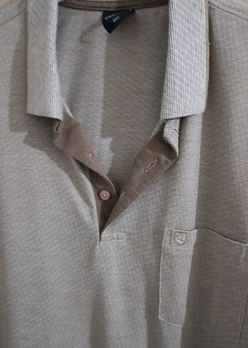 Bej Kısa Kollu Polo Tişört - Görsel 2