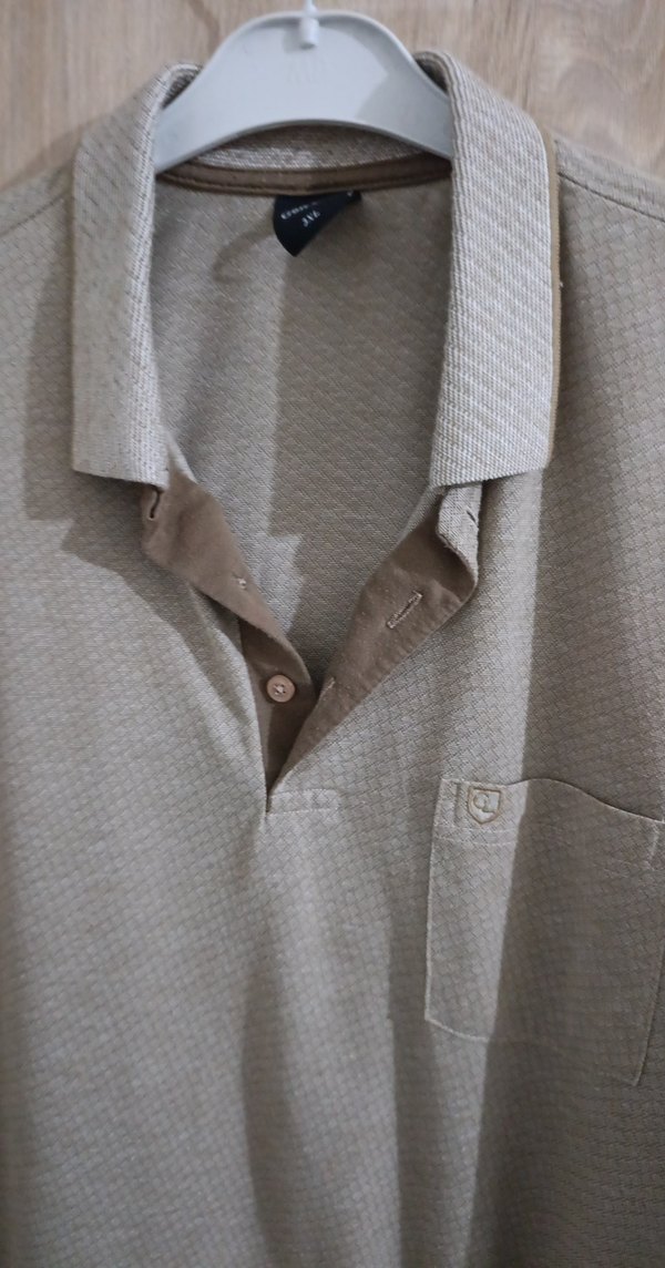 Bej Kısa Kollu Polo Tişört - Görsel 2