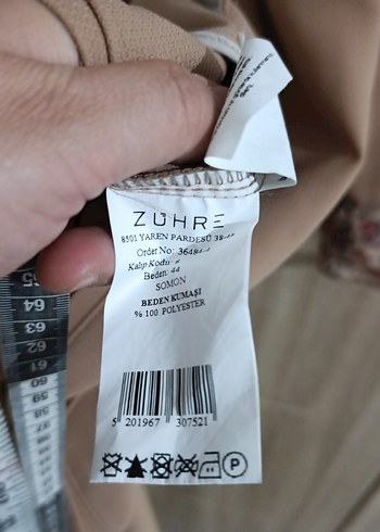 Bej Düğmeli Kadın Uzun pardesü - Görsel 4