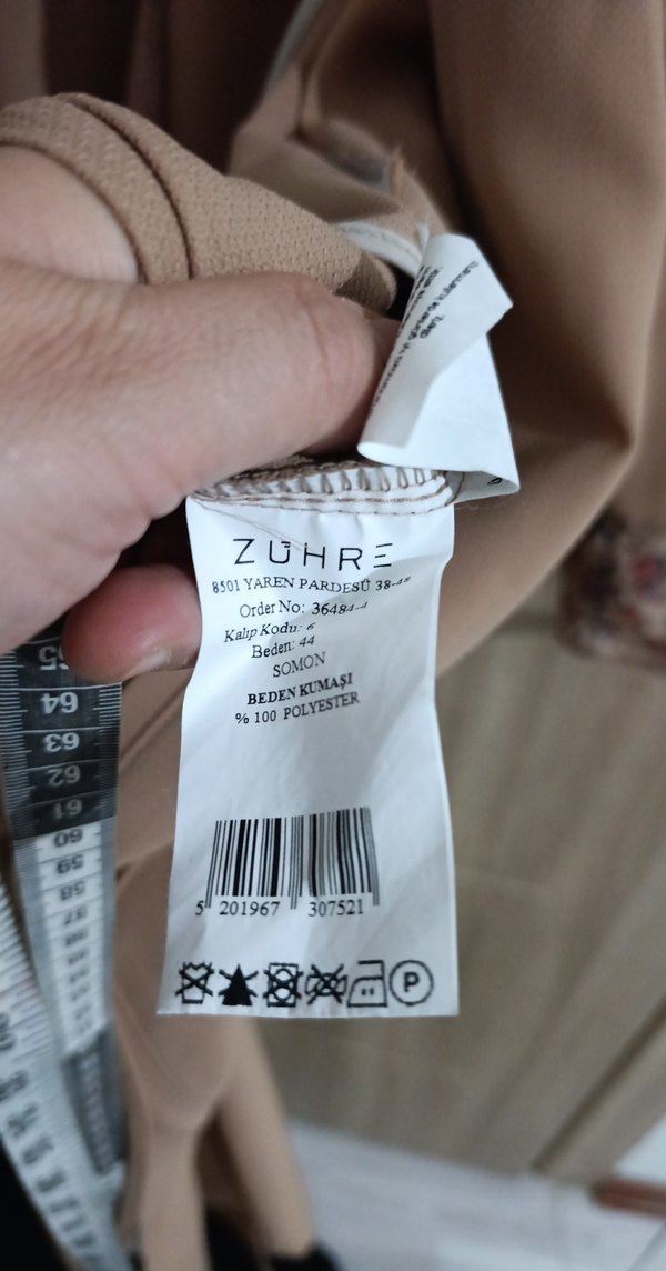 Bej Düğmeli Kadın Uzun pardesü - Görsel 4