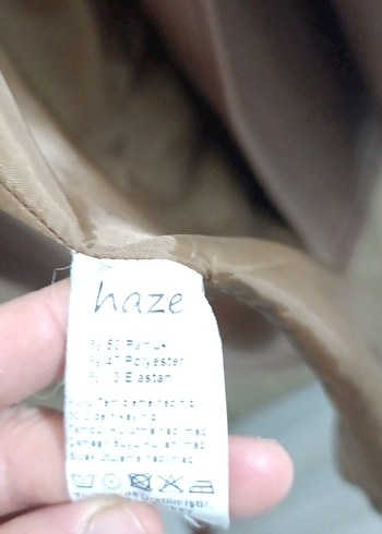 Düğmeli Bej Süet Kadın Uzun Kaban - Görsel 5