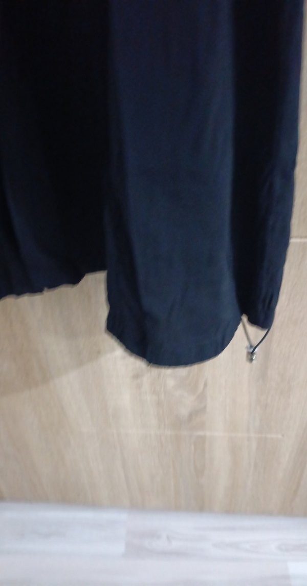 Siyah Rahat Kesim Uzun trençkot kap - Görsel 3