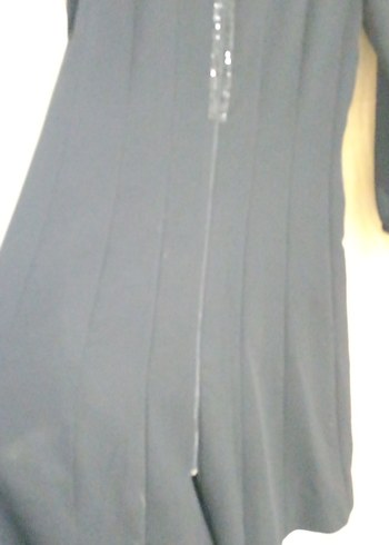 Lacivert Düğmeli Uzun Kollu Kadın Ferace - Görsel 2