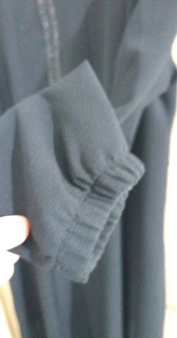 Lacivert Düğmeli Uzun Kollu Kadın Ferace - Görsel 5