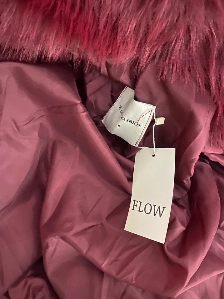 Bordo yakalı kürk - Görsel 4