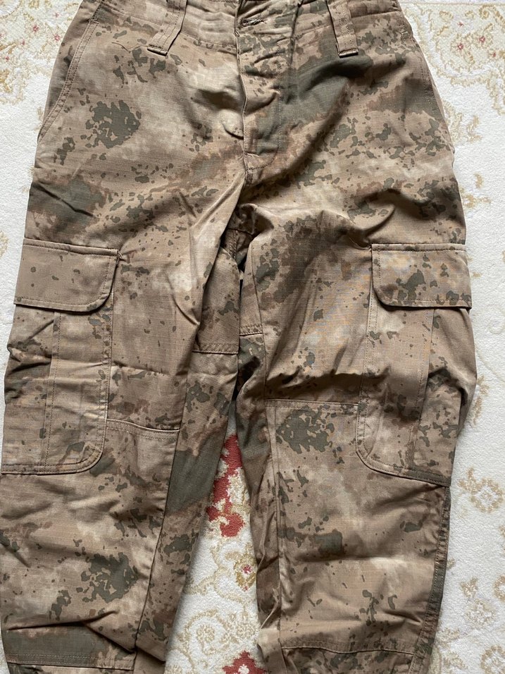 Kahverengi Kamuflajlı Rahat Kesim Erkek Pantolon - Görsel 2