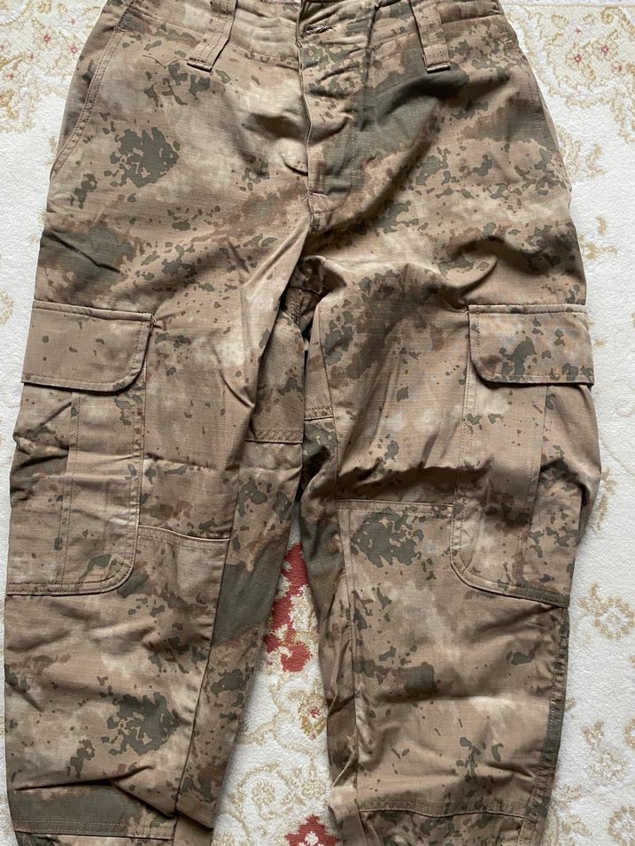 Kahverengi Kamuflajlı Rahat Kesim Erkek Pantolon - Görsel 3