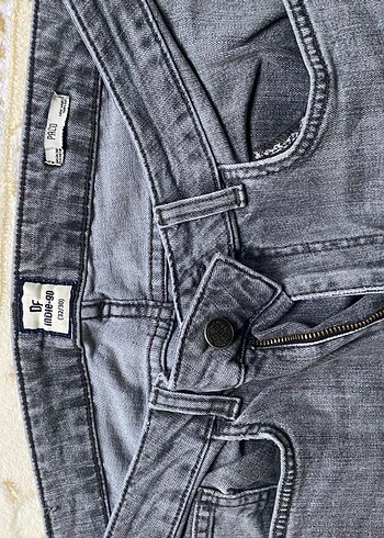 Gri Bol Kesim Midi Denim Kadın Pantolon - Görsel 2