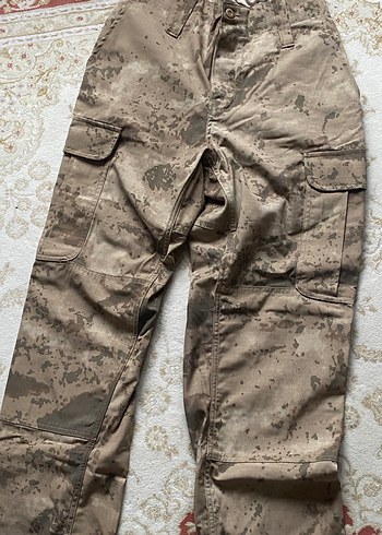 Erkek Kamuflaj Düğmeli Rahat Kesim Pantolon - Görsel 2