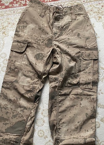 Erkek Kamuflaj Düğmeli Rahat Kesim Pantolon - Görsel 3