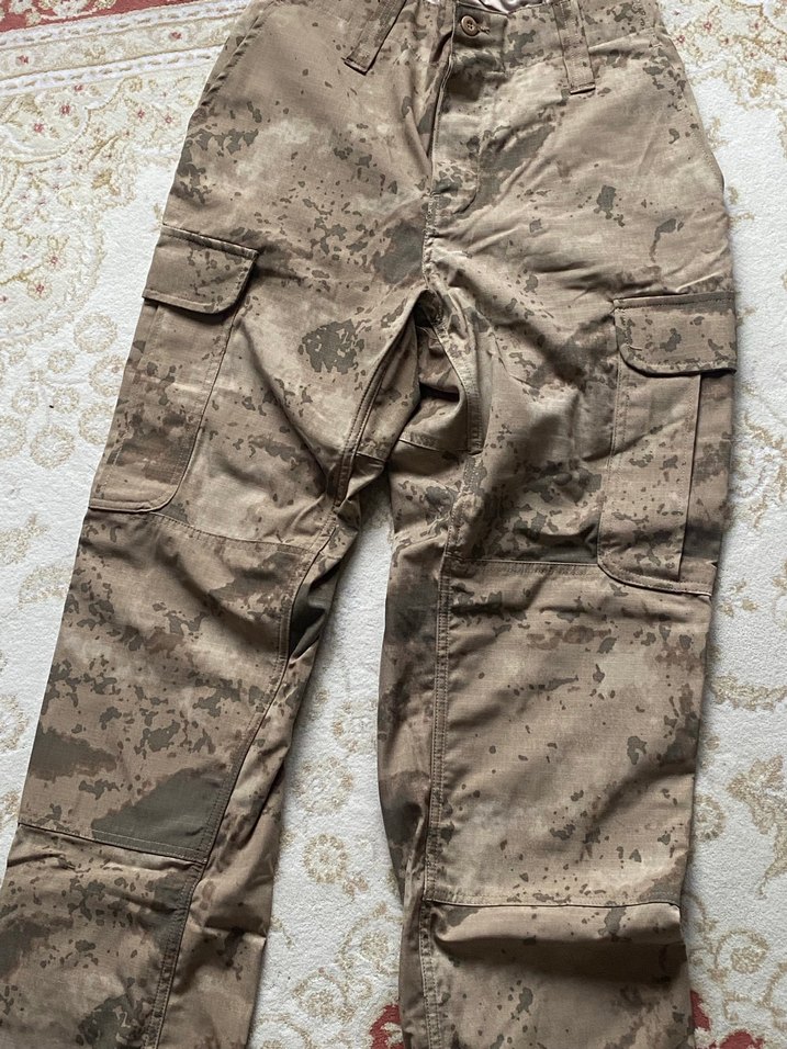 Erkek Kamuflaj Düğmeli Rahat Kesim Pantolon - Görsel 2