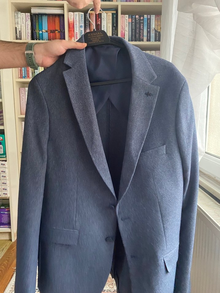 Gri Erkek Ofis Takım Elbise Ceket - Görsel 2