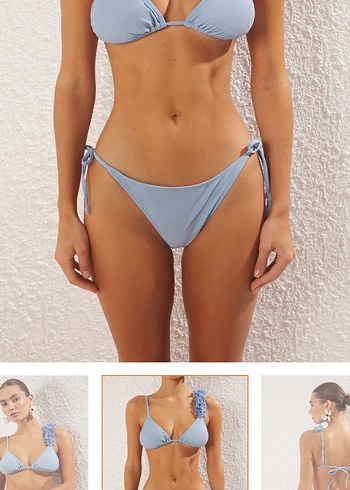 Mavi Mini Strappy Kadın Bikini
