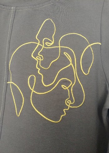 m Beden haki Renk Kadın Haki Baskılı Oversize Sweatshirt