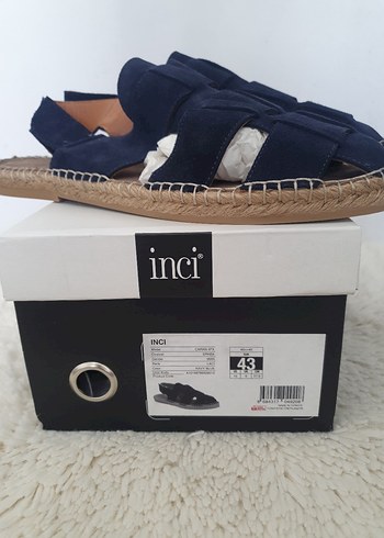 Mavi Süet Erkek Espadril Sandalet - Görsel 8