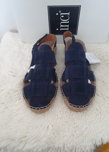 Mavi Süet Erkek Espadril Sandalet - Görsel 2