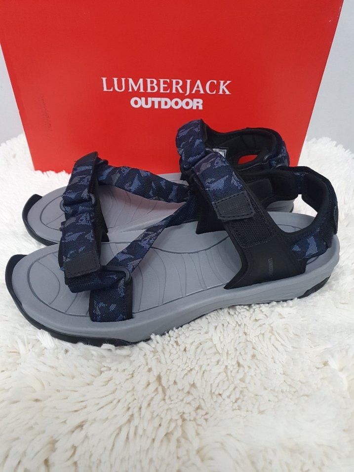 Lumberjack Gri Mavi Erkek Outdoor Sandalet - Görsel 3