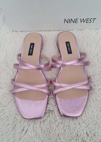 Nine West Nine West Pembe Blok Topuklu Kadın Terlik