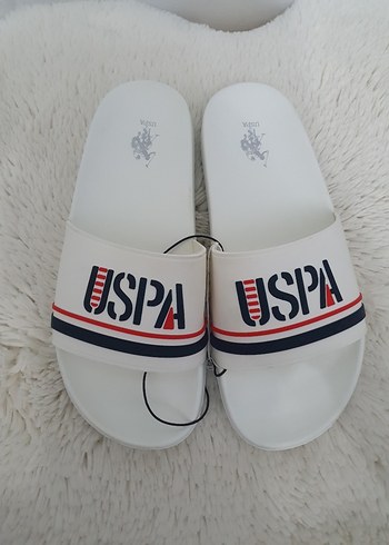 U.S Polo Assn. U.S. Polo Assn. Erkek Beyaz Terlik
