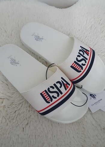 U.S. Polo Assn. Erkek Beyaz Terlik