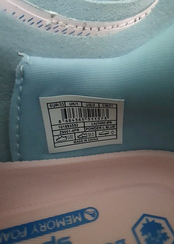 33 Beden mavi Renk Lumberjack Kız Çocuk Pastel Mavi Spor Ayakkabı