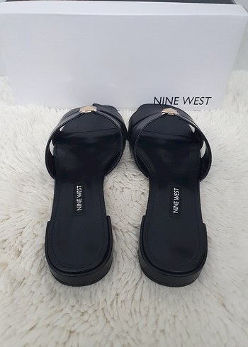 37 Beden siyah Renk Nine West Siyah Tokalı Kadın Terlik
