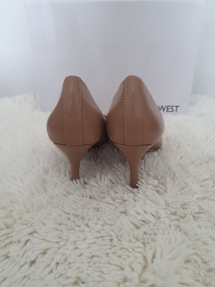 Nine West Bej Deri Stiletto Topuklu Kadın Ayakkabı - Görsel 4