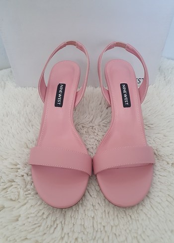 Nine West Nine West Pembe Blok Topuklu Kadın Terlik