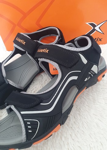 Erkek Siyah Spor Sandalet Velcro Bantlı - Görsel 5