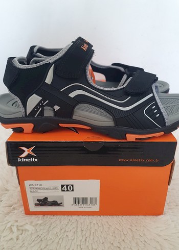 Erkek Siyah Spor Sandalet Velcro Bantlı - Görsel 7