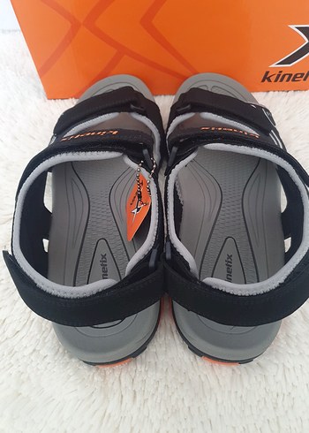 Erkek Siyah Spor Sandalet Velcro Bantlı - Görsel 4