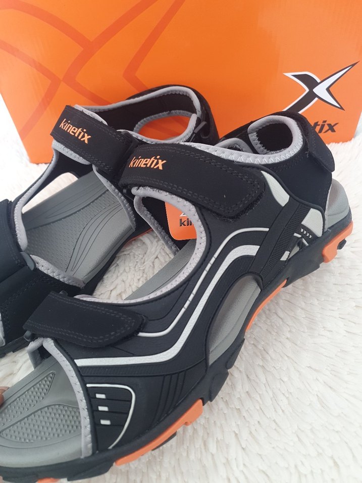 Erkek Siyah Spor Sandalet Velcro Bantlı - Görsel 5