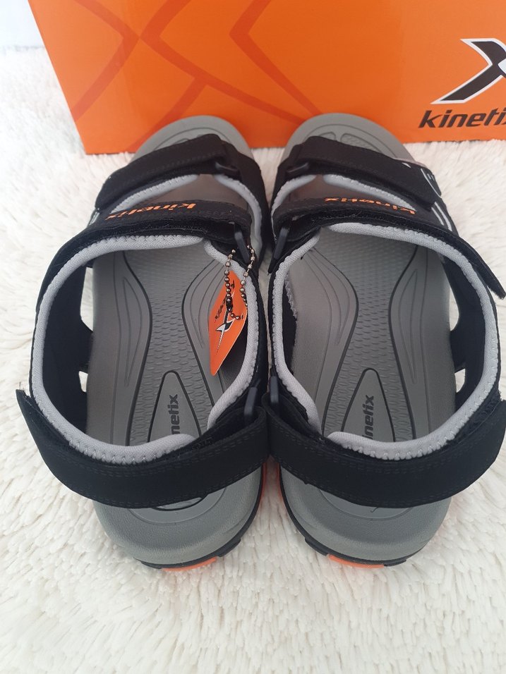 Erkek Siyah Spor Sandalet Velcro Bantlı - Görsel 4