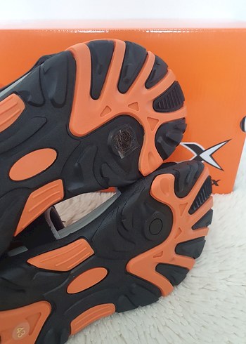 Erkek Gri-Siyah Spor Sandalet Velcro Kapatma - Görsel 6
