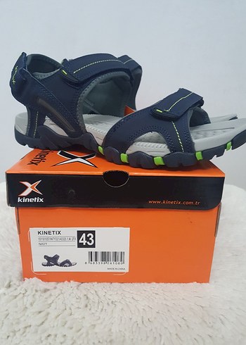 Erkek Spor Gri-Mavi Cırtcırtlı Sandalet - Görsel 8