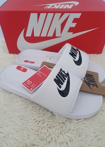 Nike Beyaz Erkek Spor Terlik Velcro