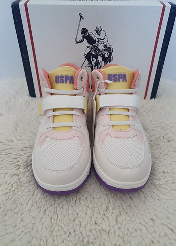 U.S Polo Assn. Pembe Bağcıklı ve Cırt Cırtlı Spor Ayakkabı