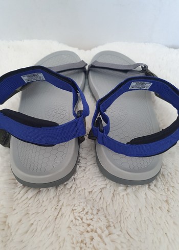 Mavi Gri Erkek Spor Sandalet Velcro - Görsel 4
