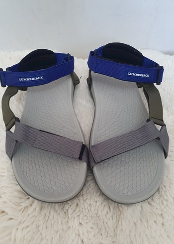 Mavi Gri Erkek Spor Sandalet Velcro - Görsel 2