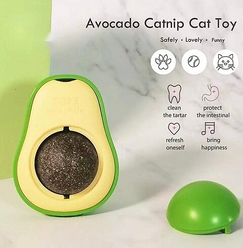  Beden Renk Avokado Tasarımlı Kedi Yalama Topu
