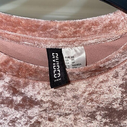 H&M H&m kadife crop