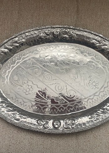 Vintage alman gümüş kaplama İşlemeli çay seti - Görsel 8