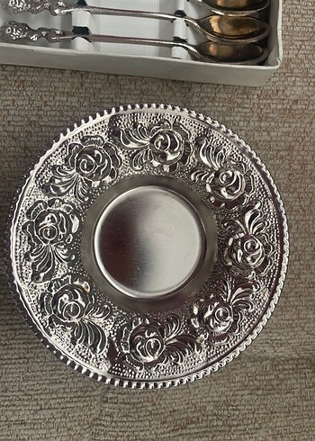 Vintage alman gümüş kaplama İşlemeli çay seti - Görsel 4