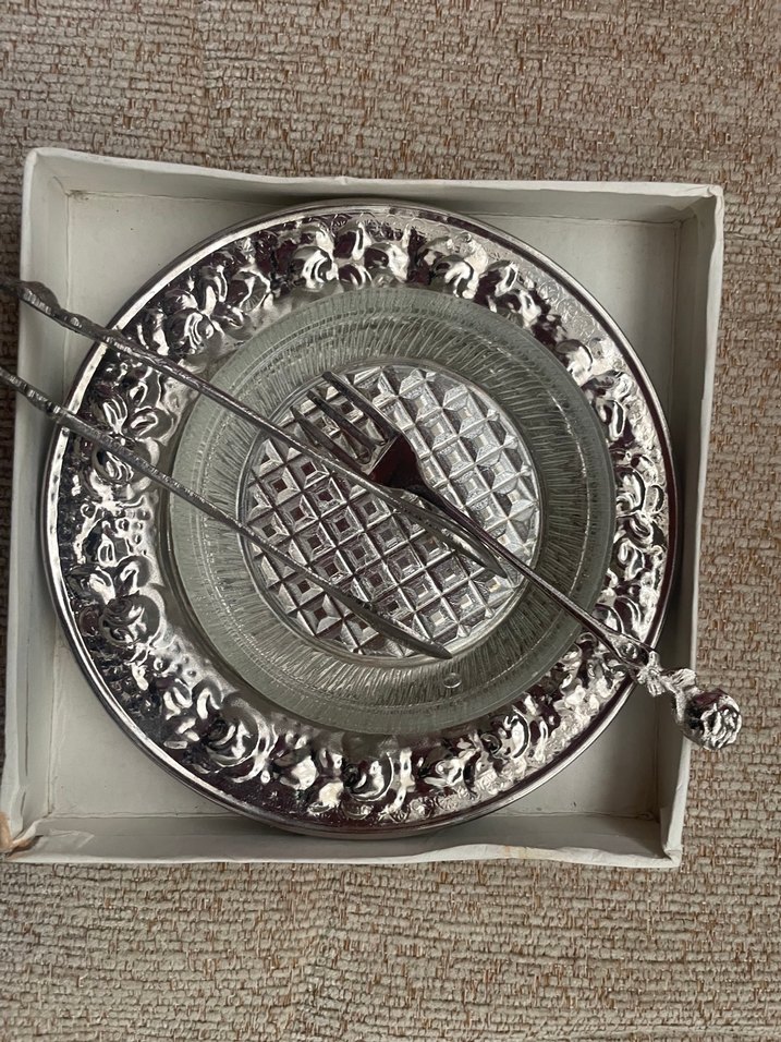 Vintage alman gümüş kaplama İşlemeli çay seti - Görsel 3