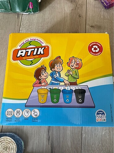 Öğretici oyun atık ayrıştırma seti